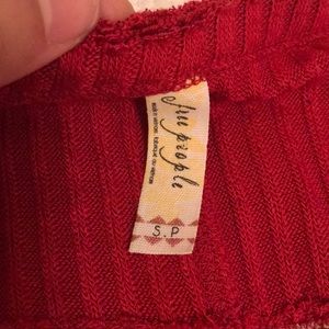 Free People Sweaters - Thermal free people red stripped sweater small Free People Sweaters - Thermal free people red stripped sweater small
